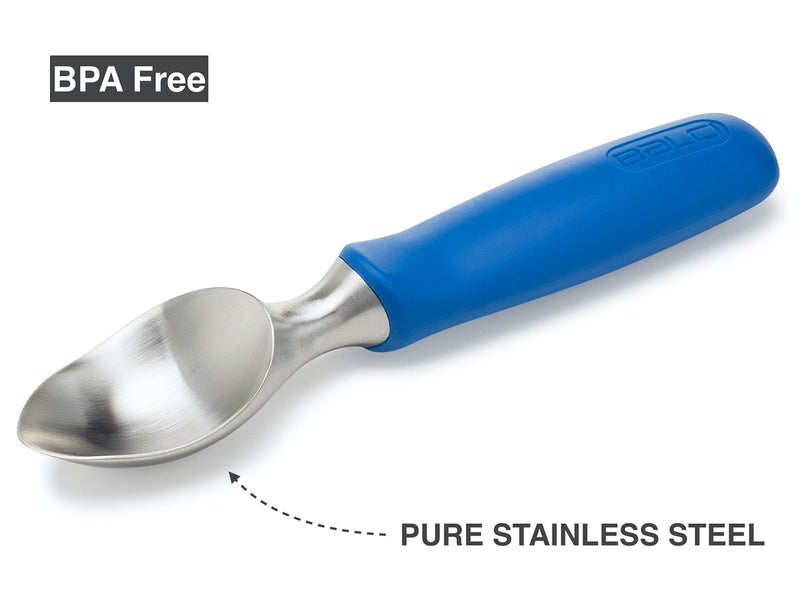 Balci Ice Cream Scoop - Heavy Duty Stainless Steel Icecream Scooper With Non-Slip Rubber Grip - Professional Metal Ice-Cream Spade - Dishwasher Safe â€“ Blue - Image 4